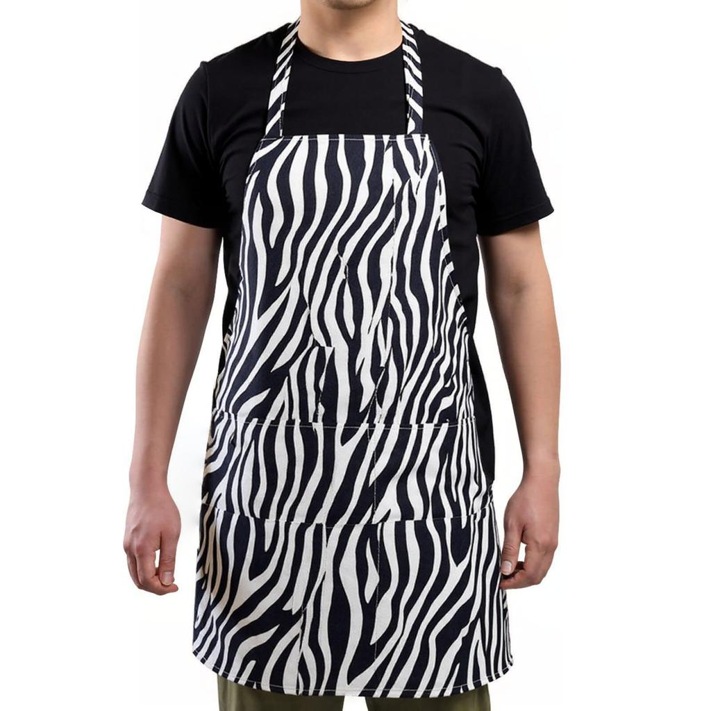 Stylish Leopard Print Apron Kitchen Cooking Accessories Apron Adjustable Neck Strap Easy Wash For Home Beauty Salon Use