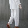 Spring Summer Zen Style Chinese Cotton Linen Frog Button Robe - Loose Fit Tai Chi Suit with Stand Collar for Men