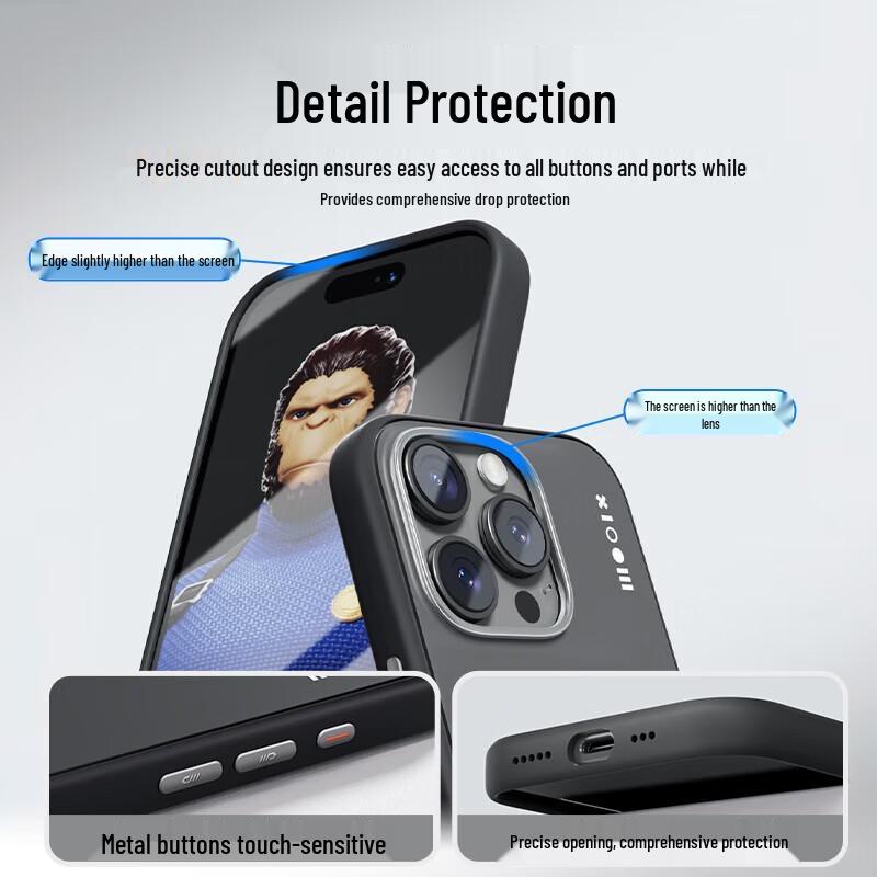 Mr. Blue Gorilla Dual-Color Silicone iPhone 16 Pro Case