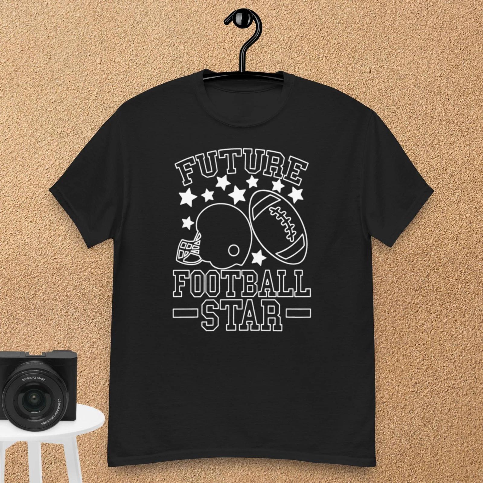 FUTURE STAR – Football Edition | Schwarzes Baumwoll-T-Shirt 3XL