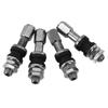 4Pcs/set TR48e Bolt Screw On Tire Valve Stem Metal High Pressure Flush With Cap 48mm Stainless Steel Car Valve Stems