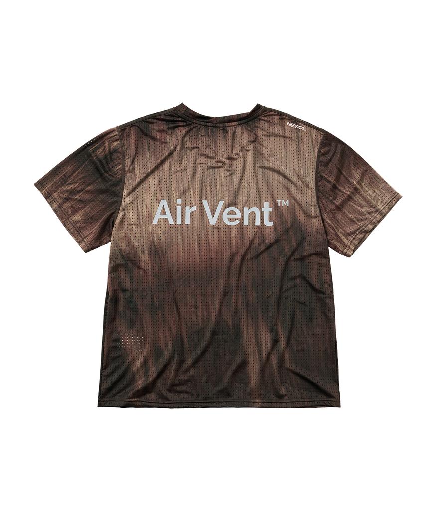 Negeotibeuseupeulliskeulleob Air Vent Tie-Dye Racing T-Shirt (Brown)
