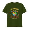 Casual Autism Awareness Non Verbal Nephew Auntie Colorful Puzzle Heart Print T Shirt vintage Washed Stylish Unisex graphic