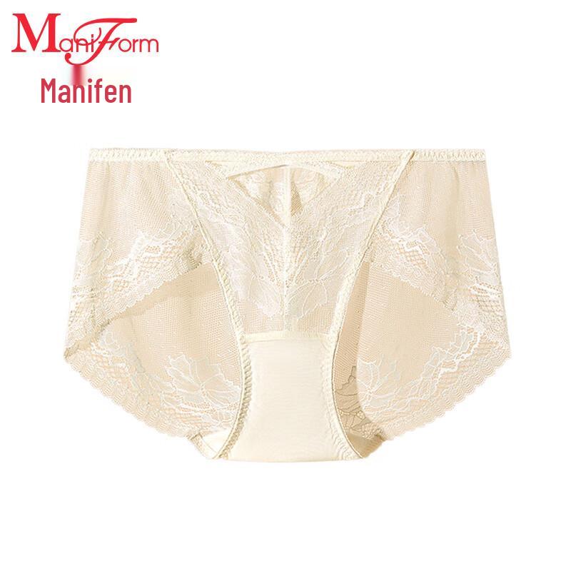 Maniform Women's Sexy Lace Low-Rise Antibacterial Briefs