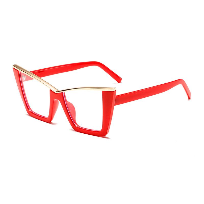 Vintage Cat Eye Optical Frames Women Fashion Oversized Candy Color Rim Glasses Trendy Stylish Blue Light Blocking Eyewear