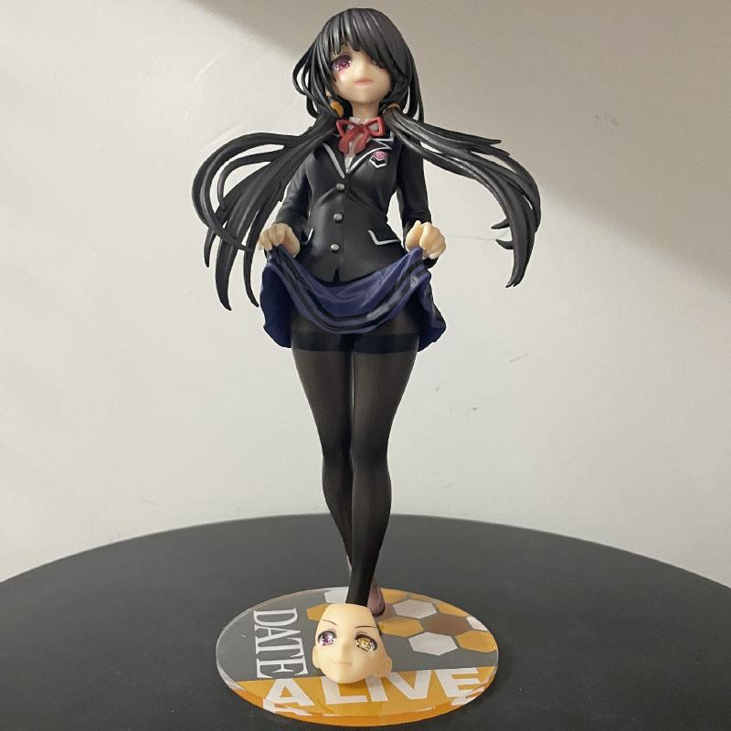 Tokisaki Kurumi School Uniform Action Figure Manga Figurine 22.5cm GK Statue Doll Model Ornament Anime Peripheral Toys Gift