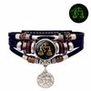 Luminous Constellation Leather Bracelet: Handmade Multilayer Beaded Jewelry for Men and Women