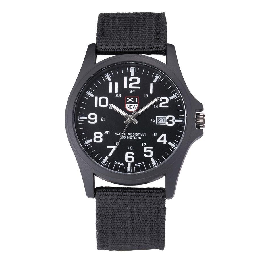 XINEW Cheap Watches Men's Nylon Calendar Army Quartz Watch