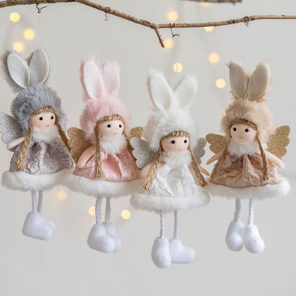 Angel Girl Doll Christmas Hanging Pendants Plush Drop Ornaments Creative Xmas Tree Decorations