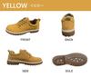 Lopis Men's Casual Shoes, Stylish, Non-Slip Work Boots, Low-Cut, Lace-Up, Comfortable (Yellow, Measurement_27_Point_0_Centimeters)