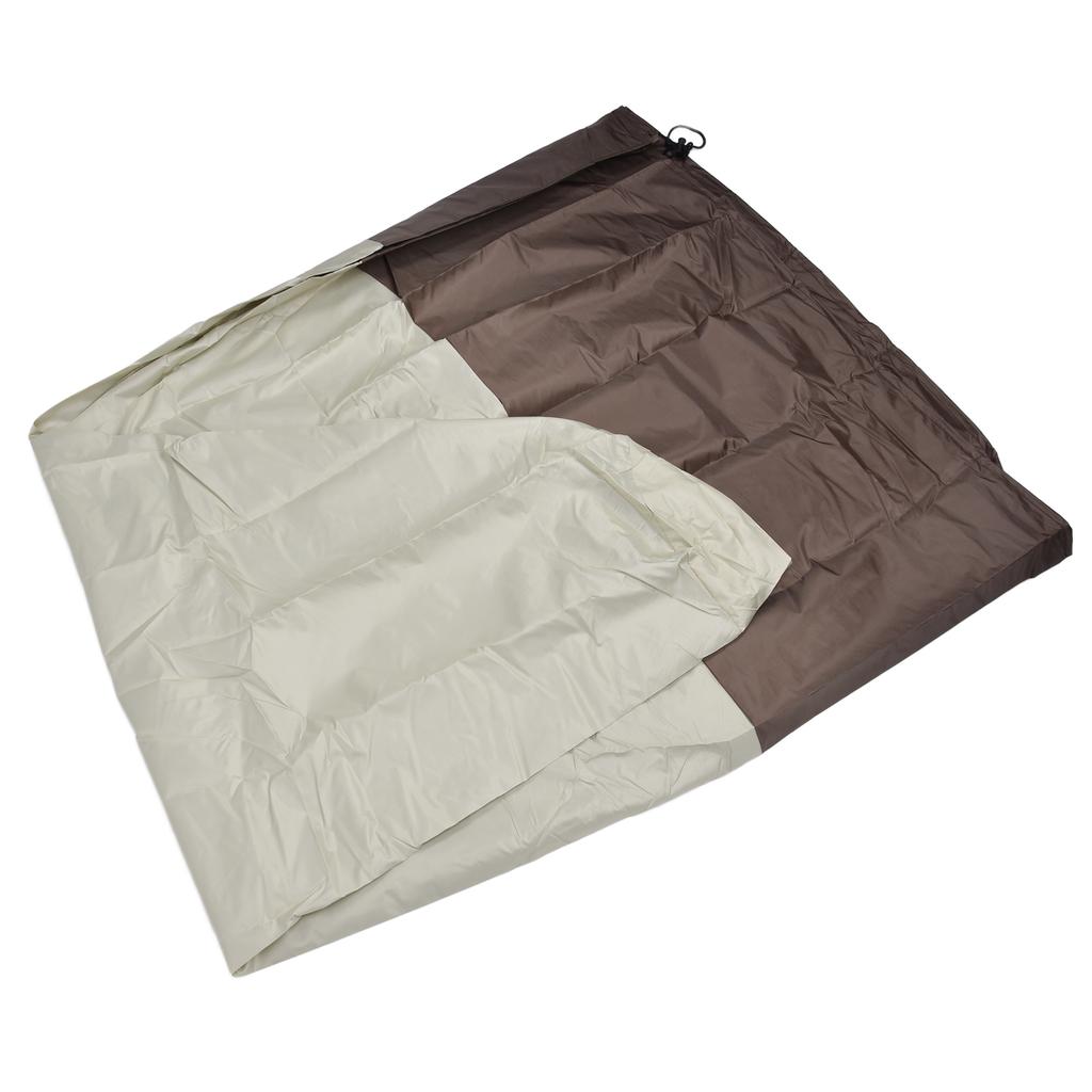 Garden Fountain Cover 210D Silver Coated Oxford Cloth Waterproof Statue Protective Cover for Outdoor PatioBeige and