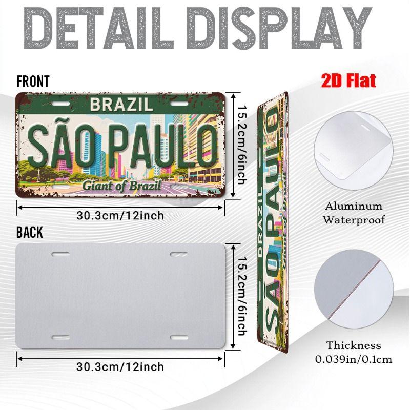 Urban City Theme Metal Tin Sign for Bar Garage Interior