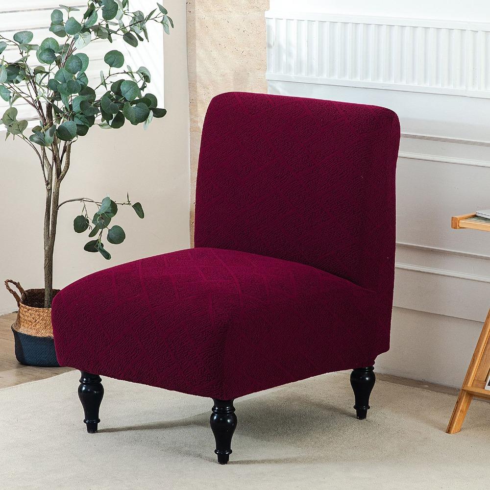 Washable Armless Chair Cover Single Seat Chair Dust Cover Durable Chair Slipcover  For Dining Room
