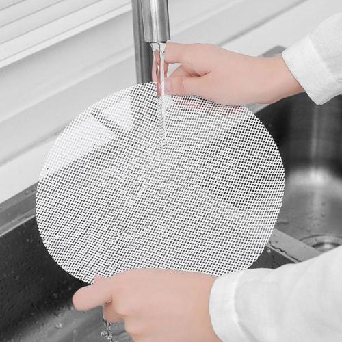 Set of 5 Steaming Cloths for Steamers, 24cm, 26cm, and 28cm Diameter, Heat-Resistant, Food-Grade Silicone, Reusable, Washable, for Steaming Buns, Dim