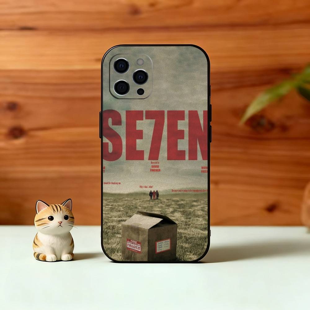 S-Seven Phone Case For iPhone 17, 16,15,14,13,12,11 Plus,Pro Max, Others Soft Black Cover
