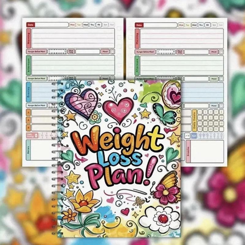 104 Page Weight Loss Planner Diary Journal Motivation Measurements Tracking