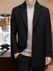 Men's Mid-Length Woolen Coat - Autumn/Winter Suit Collar Business Casual