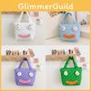 Creative Funny Cartoon Sausage Mouth Girl Portable Nylon Shopping Cross Bag