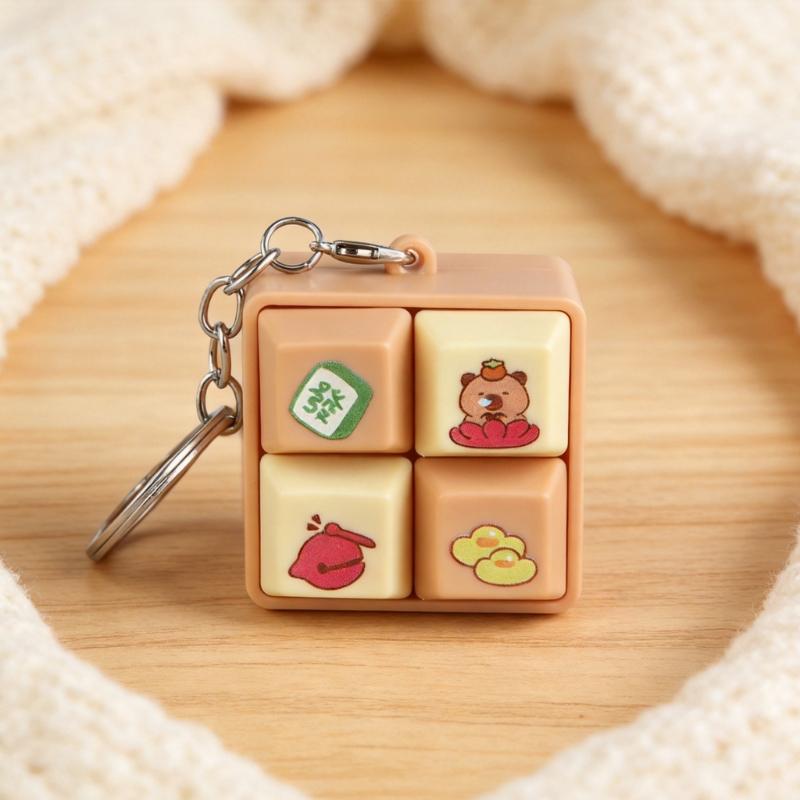 Mini 4x4cm ABS Plastic Fidgets Clickers Cats Design Stress Reliever For Focused And Anxiety Relief