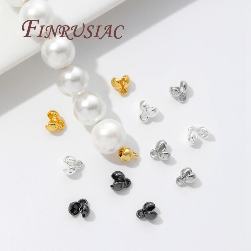 10-20 Pcs/Lot Crimp Beads 18K Gold Plated End Crimps For Jewelry Making DIY Bracelets Accessories,Bead Tip Connectors Findings
