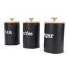 3pcs Storage Canister Multifunctional Airtight Iron Storage Jar with Lid for Tea Coffee Sugar