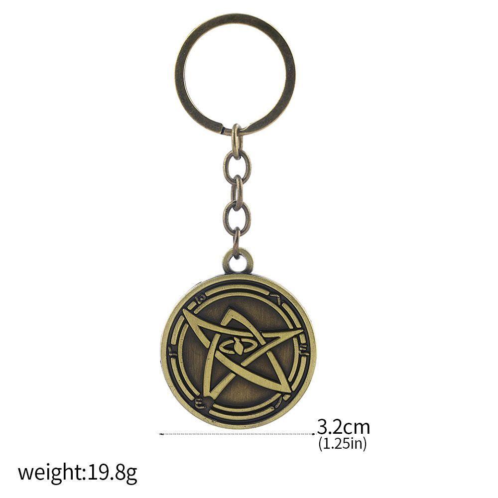 Fantasy Cthulhu Myth Metal Keychain Necronomicon Pendant Magic Circle Keyring Anime Cosplay Jewelry Gift