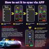 Multi-Panel Sync Led Eyes Display 96X16 LED Sign (23.4"X4.73") | USB 5V Programmable Scrolling Text/Animation | APP + Remote For Car/Store