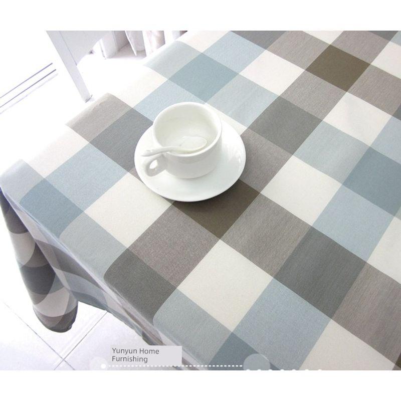 

Скандинавская скатерть на журнальный столик, клетчатая скатерть, хлопково-льняная ткань, скатерть для письменного стола, прямоугольная, современная, минималистичная, художественная