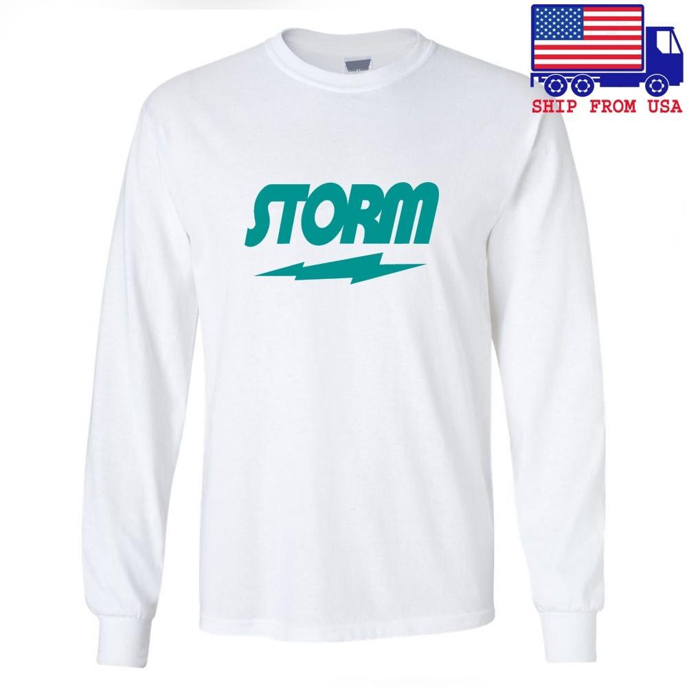 Storm Bowling White Size S2XL Unisex T-Shirt XL