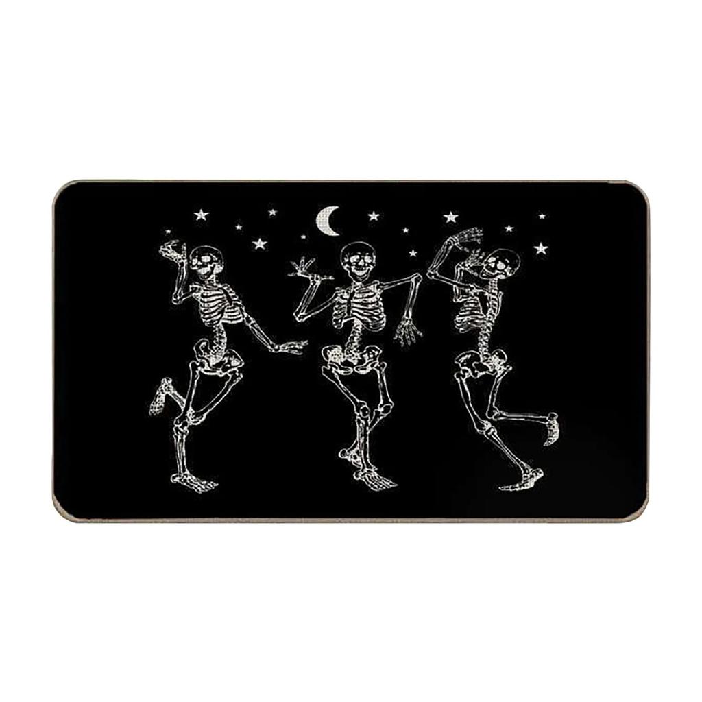 Halloween Print Carpet Cute Ghost Skull Non-slip Welcome Entrance Carpet Kitchen Bedroom Living Room Carpet Decoration