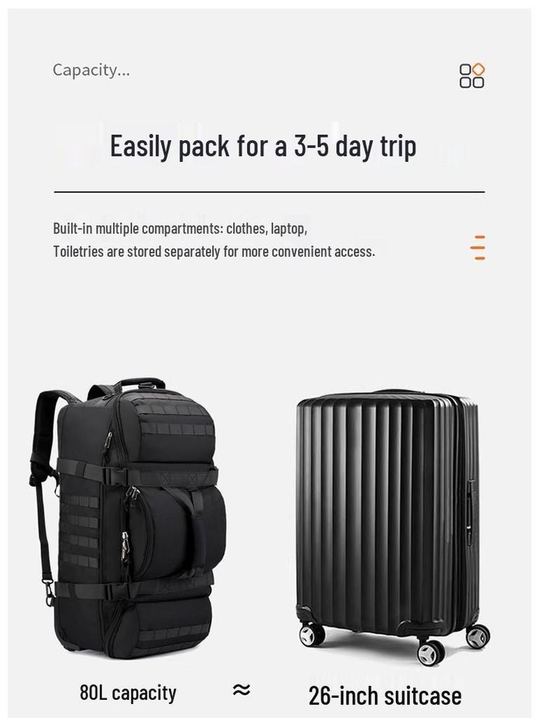Foldable Cross-Border Wheeled Backpack: Multifunctional Travel & Sports Bag for Men and Women