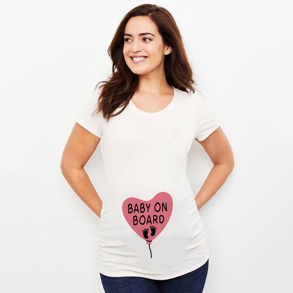 Maternity Shirt Pregnancy AnnounceUnisext Tee Summer Casual Mama Pregnancy Blouses Clothes Basic Mama Clothes