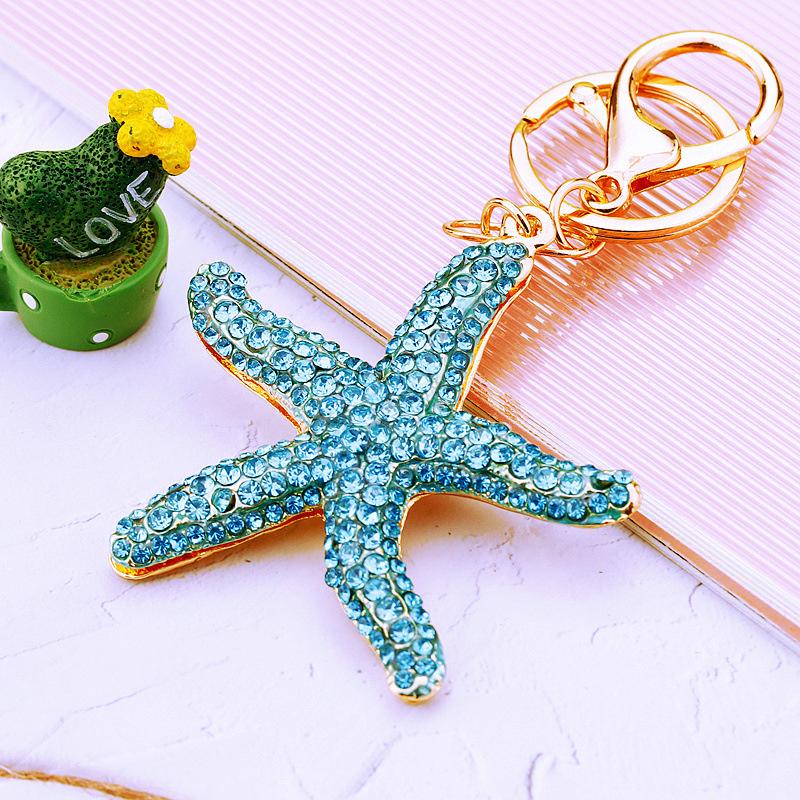 Cute Crab Charms Keychain for Women Men Gifts Jewelry Rhinestone Bag Decor Cartoon Animal Key Chain