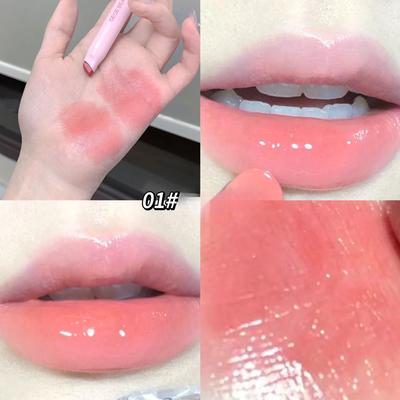 Hafif ve nemlendirici katı dudak parlatıcısı, nemlendirici dudak parlatıcısı, jöle dudak ayna yüzeyi, ruj kabına yapışması kolay değil