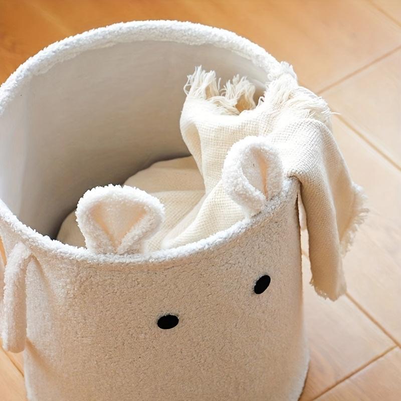 Thick Plush Cartoon Storage Bin Large Capacity Kids Toy Blocks Organizer Multifunctional Laundry Basket