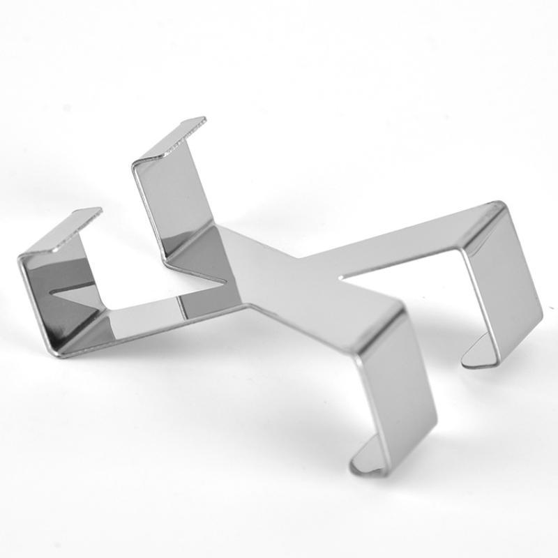 X-Shaped Bathroom Over Cabinet Hook Stainless Steel No Drill Hanger for Kitchen Home Coat Towel Organizer