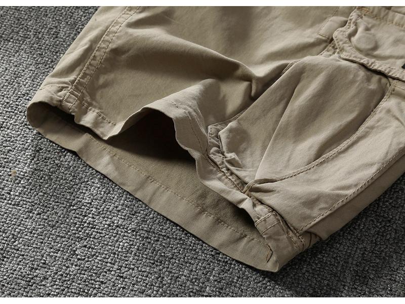 Men's American Retro Workwear Five-Point Shorts: Summer Comfort, Loose Fit, Multi-Pocket, Mid-Length