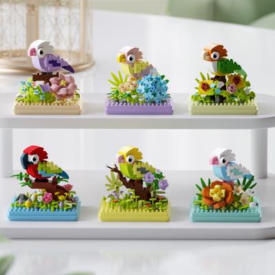Papoušek Kawaii Pták Malé Kostky Stavebnice Kreativní Vzdělávací Stavebnice Pro Kluky Dívky Vhodné Pro Dekoraci Klučičí Hračky Dítě