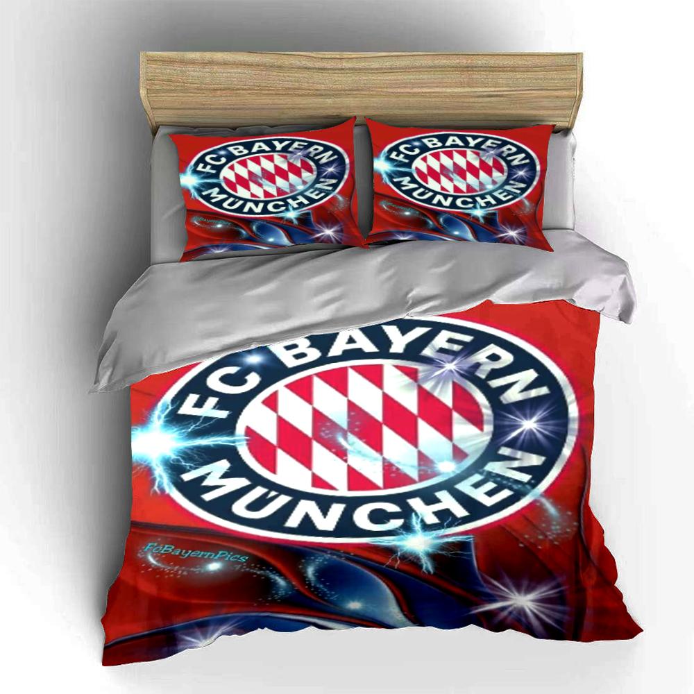 Bayern Mnichov Logo Povlečení Sada Povlečení Povlak na přikrývku Sada Povlaků na přikrývku Povlaky na polštáře Domácí dekorace (1 * Povlak na peřinu 2 * Povlaky na polštář, bez náplně do peřiny)
