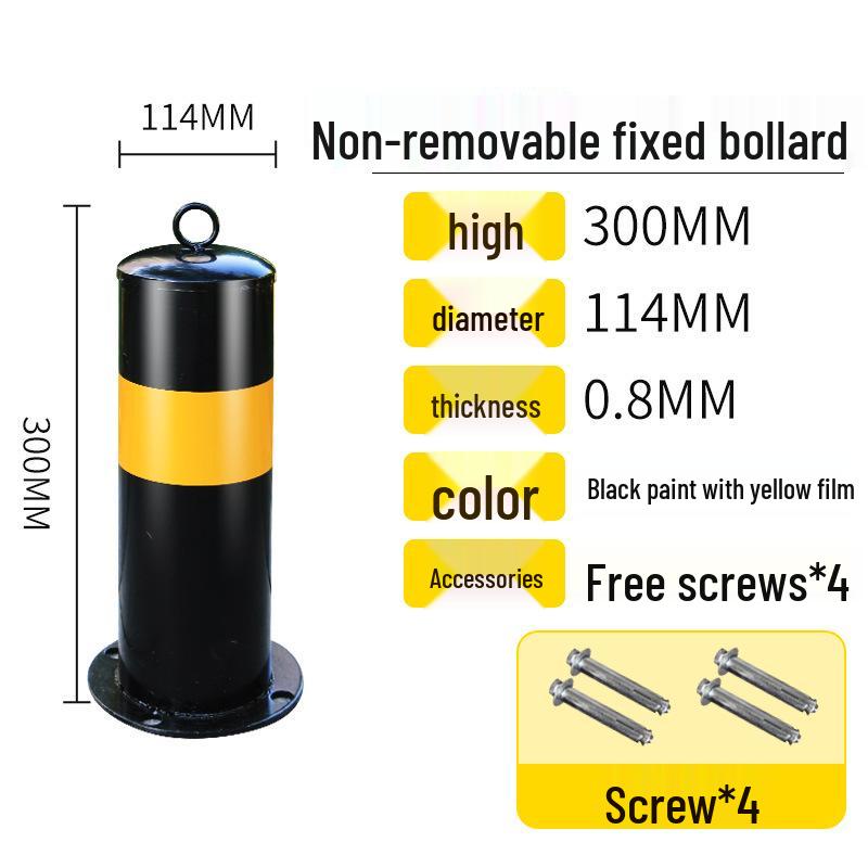 Reflective Steel Anti-Collision Parking Post with Lock
