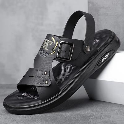 Sandals for Men's Microfiber Beach Shoes for Men's Foreign Trade Summer New Style Sandals and Slippers Dual-purpose Sandals