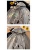 Unisex American-Style Heavyweight Hooded Sweatshirt - Men's Winter Loose Fit Casual Foam Print Top