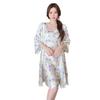 Swinging collar sexy pajamas women's summer new ice silk high-end printing suspender nightdress nightgown loungewear two pieces