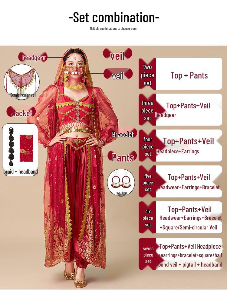 Halloween Jasmine-Inspired Adult Dance Costume Set