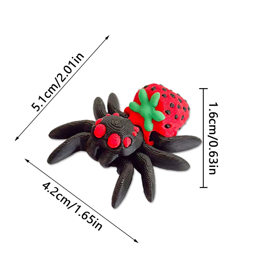 3D Spider Magnetic Fridge Sticker - Funny & Creative Cartoon Design