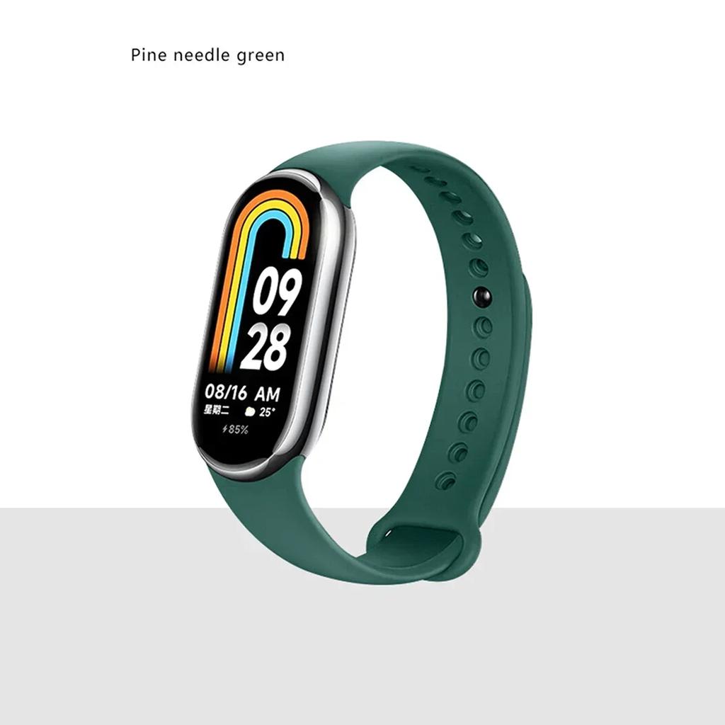 Silicone Strap for Xiaomi Mi Band 9 8 Strap NFC Sports Rubber Bracelet Wristband Pulseira Correa Smart for Mi Band 8/9 Accessory