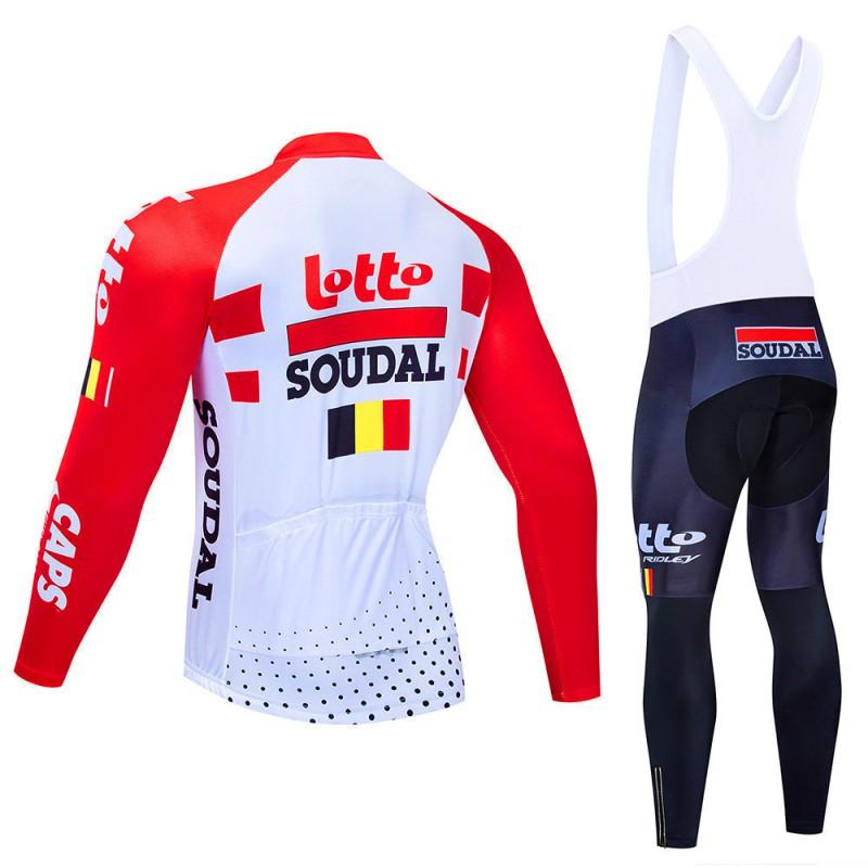 Mens Long Sleeve Cycling Jersey Set Breathable Quick Dry Performance Bike Wear Road