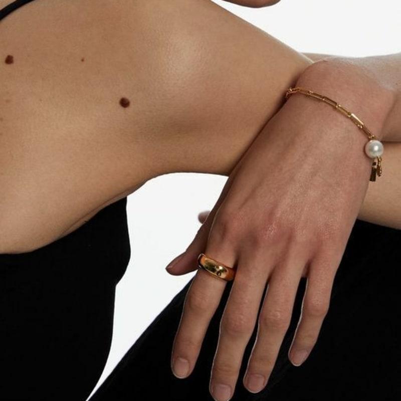 Invisible collage BASIC RING_GOLD Basic ring gold