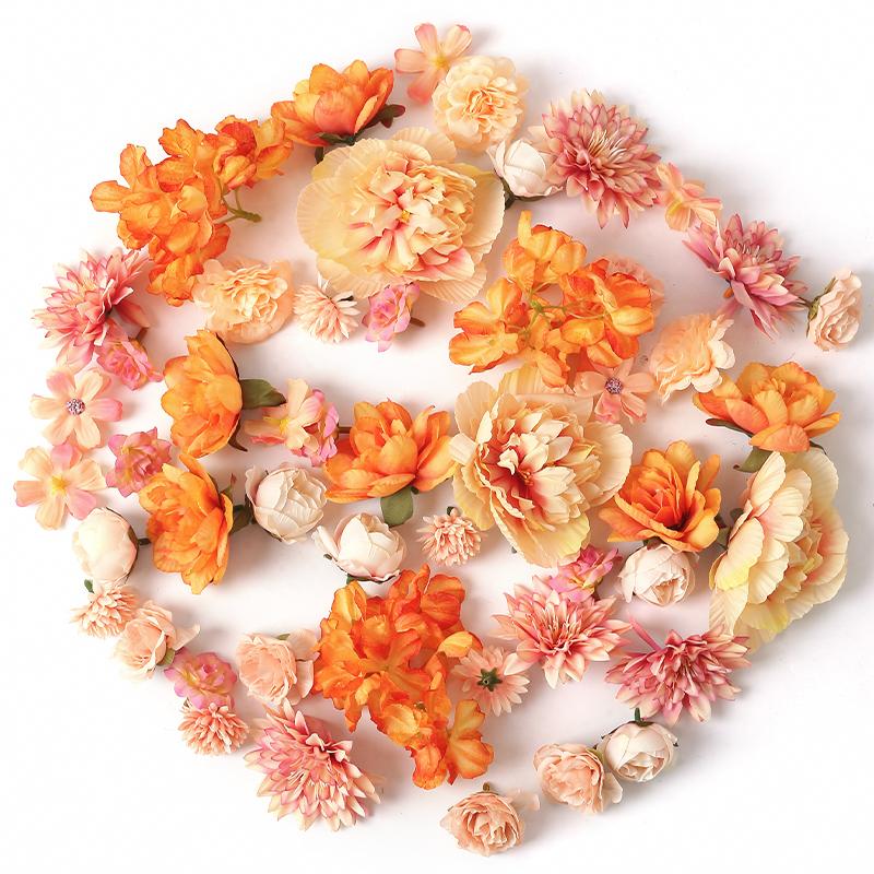 4CM Seidenrose Künstliche Blütenköpfe für Bastelkränze Hochzeitsfeier Dekoration DIY Tisch Heimzimmer Dekoration Kunstblumen