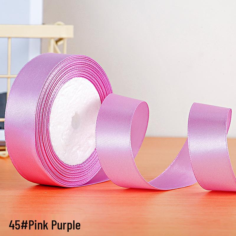 2.5cm Polyester Satin Ribbon for Gift Box and Hair Accessories